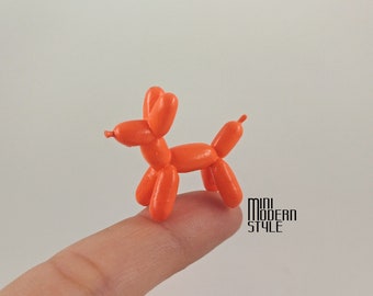 Colorful resin balloon dog in 1:12 scale for dollshouse