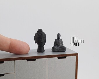 Pair of 1:12 scale colored resin sculptures for dollhouses