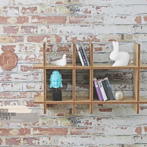 Modern library kit scale 1:12 for dollshouse