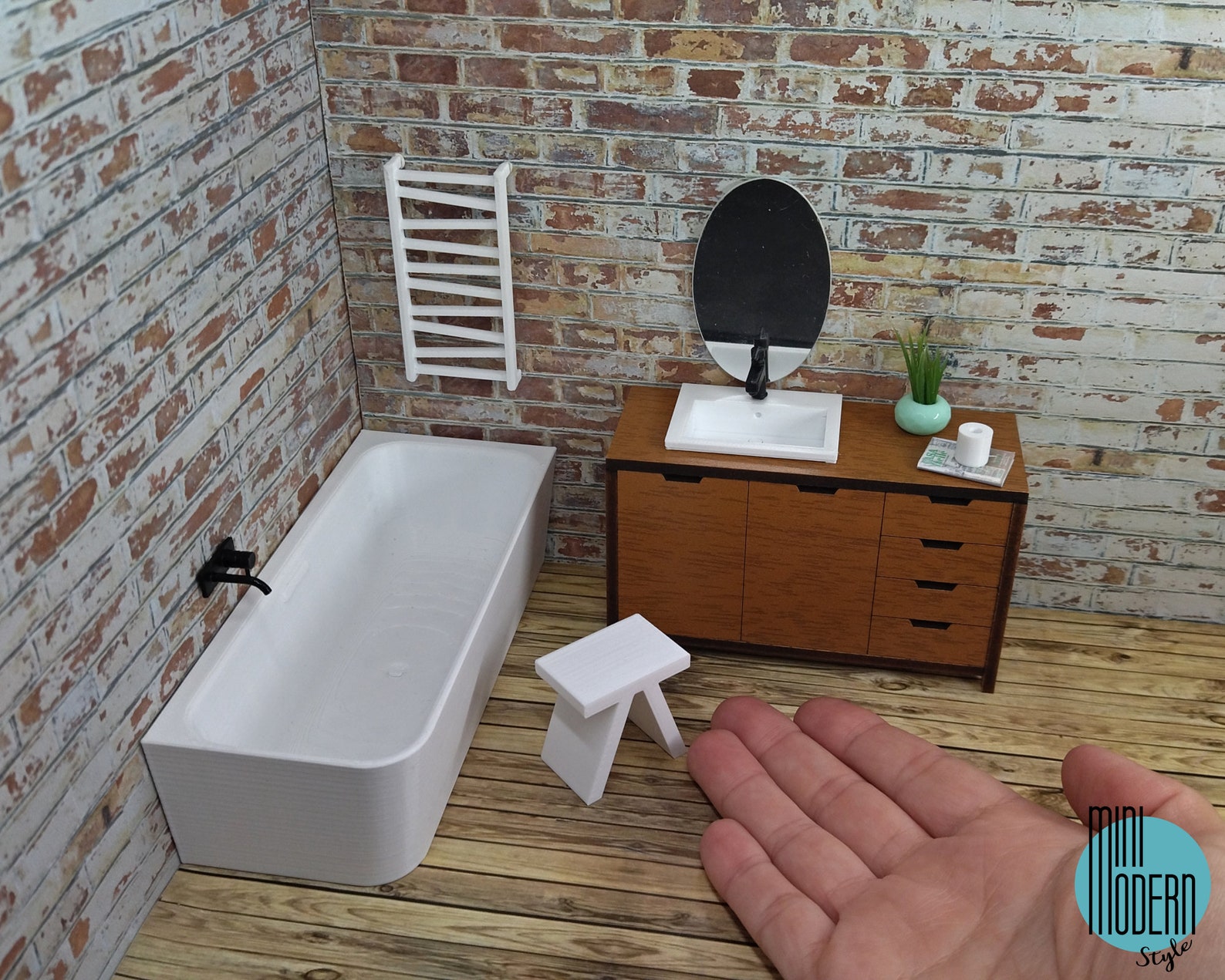 Betterart Miniature Bathtub in 112 Coloured Plastic for Etsy