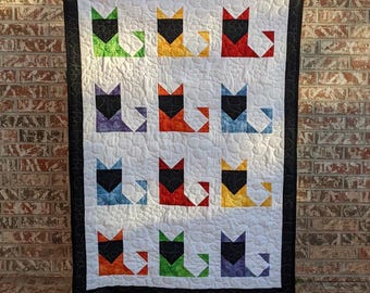 Color Cat Quilt Pattern