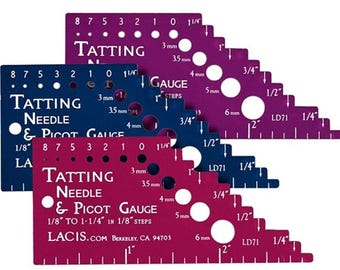 Ultimate Tatting Gauge-Choice of Pink, Blue or Purple