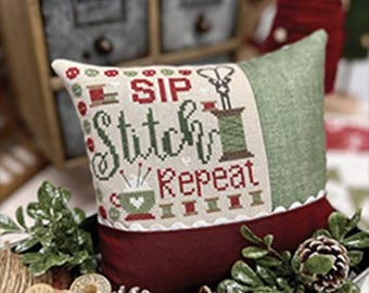 Sip Stitch Repeat Cross Stitch Pattern