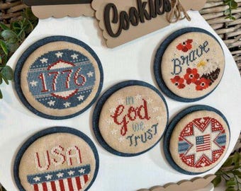 Baked Fresh: Patriotic Cookies Cross Stitch Patterns