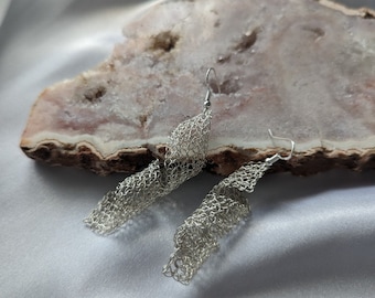Silver Wire Crochet Earrings: Handmade Elegant Jewelry