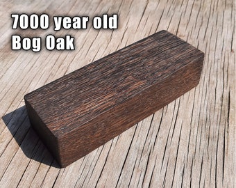 Bog Oak Stabilised block of 7000-year-old for knifemaking / knifehandles or diy crafts | XL Size:  5.5 x 1 7/8 x 1.25"