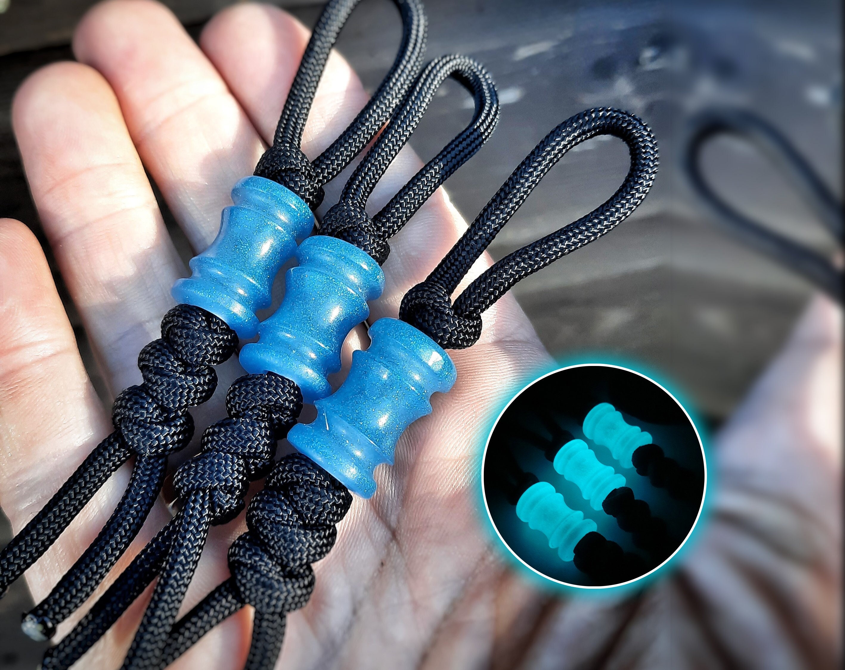 Glowing Paracord Beads 