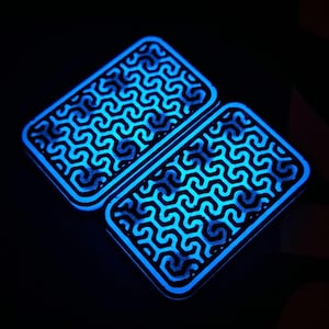Deslizador antiestrés que brilla en la oscuridad en azul/negro/juguete EDC háptico brillante y crujiente de 3 clics/deslizante y clic 3D portátil/equipo de uso diario