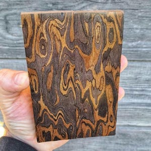 Wood Micarta scales, made from real wood | Original texture & pattern  5.5 x 2 x 3/8 set for knifehandle / knifemaking, raw material, crafts