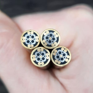 8mm - 5/16&quot; Mosaic pins for knife scales handle fastening. Length 150mm / 6&quot; decorative design for knifemakers and diy crafting projects