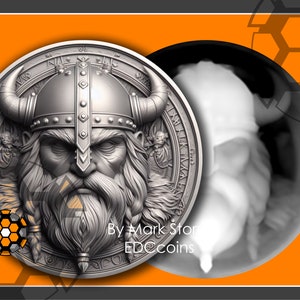Lightburn Datei für die 3D Lasergravur mit Wikinger Gesicht | Skandinavischer nordischer Kriegerhelm | Hochwertige digitale Download PNG Höhe Karte