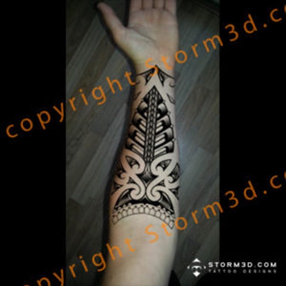 Freehand Polynesian Forearm Tattoo. | IRISH ST TATTOO