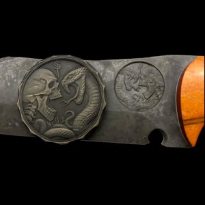 Lightburn-bestand Skull vs. Cobra Snake voor 3D-lasergravure met | Digitale downloadbare hoogtekaart | PNG-bestanden voor fiberlaser 30 W 100 W