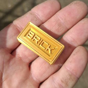 Juguete antiestrés "Sick Brick" de barra dorada, filamento PLA dorado de seda, juguete EDC háptico de 3 clics con sonido crujiente o silencioso (menos crujiente).