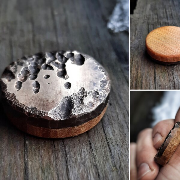 Vintage Westinghouse® micarta Pocket Coin with textured brass | EDC worry coin with aged patina & worn surface | Classic Anti-stress fidget.