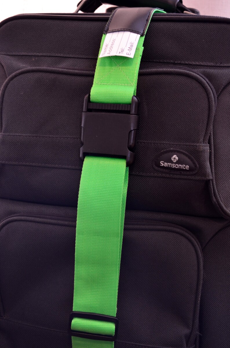 Embroidered Personalized Adjustable Luggage Strap or Bag Etsy