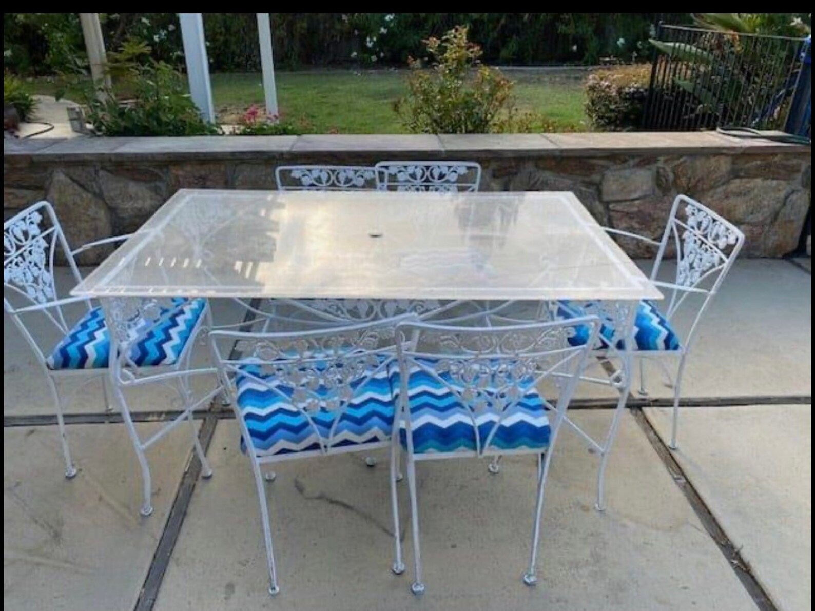 Juego de patio vintage patrón de vid Woodard muebles de | Etsy