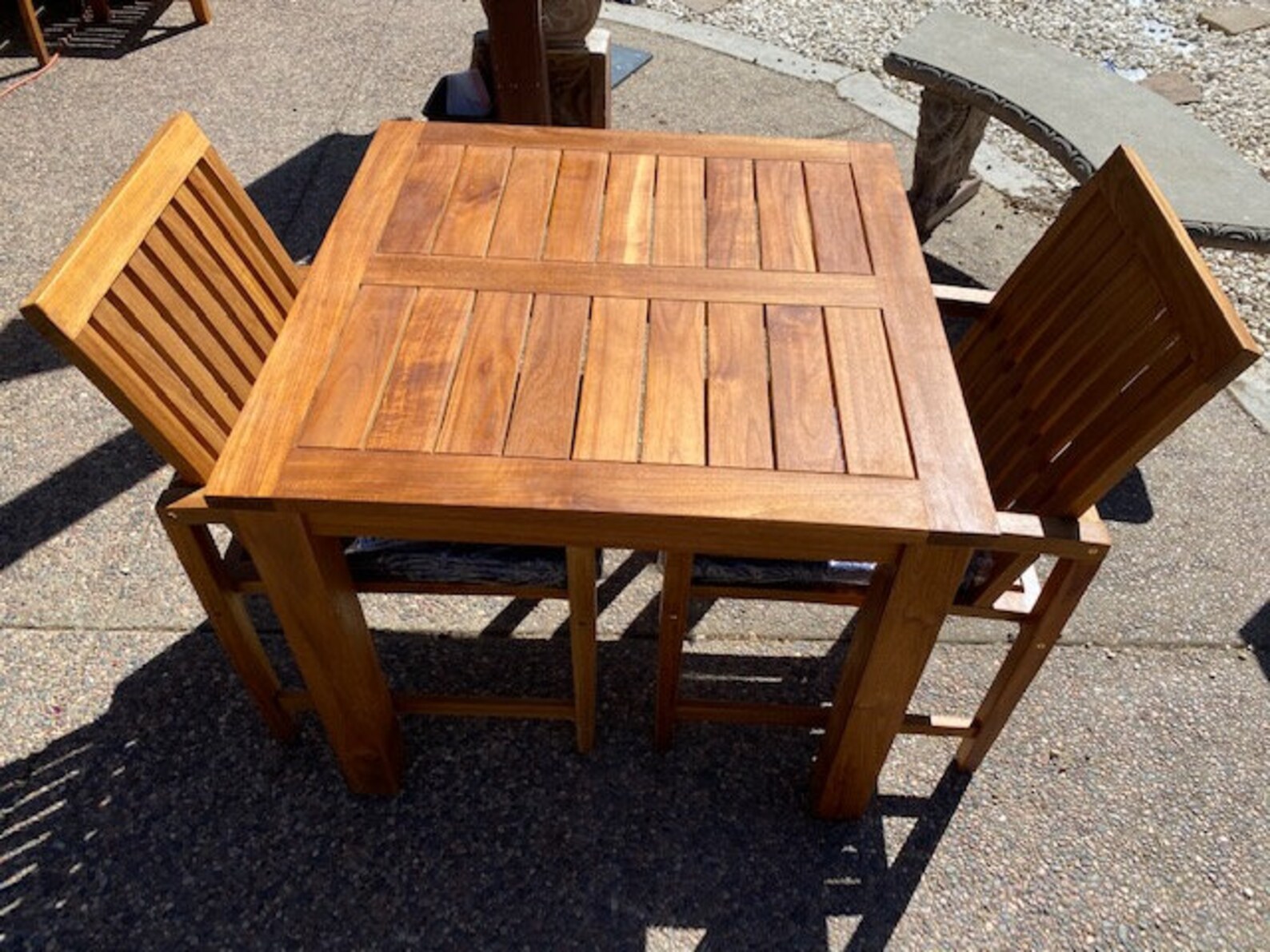Brand New Teak Wood Patio Table Made in Indonesia Square Etsy