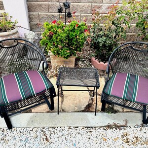 Woodard Vintage Set, 3 piece set, Cantebury collection rocking armless chairs, Wrought Iron, Circa 1960’s, Made in USA, MCM,