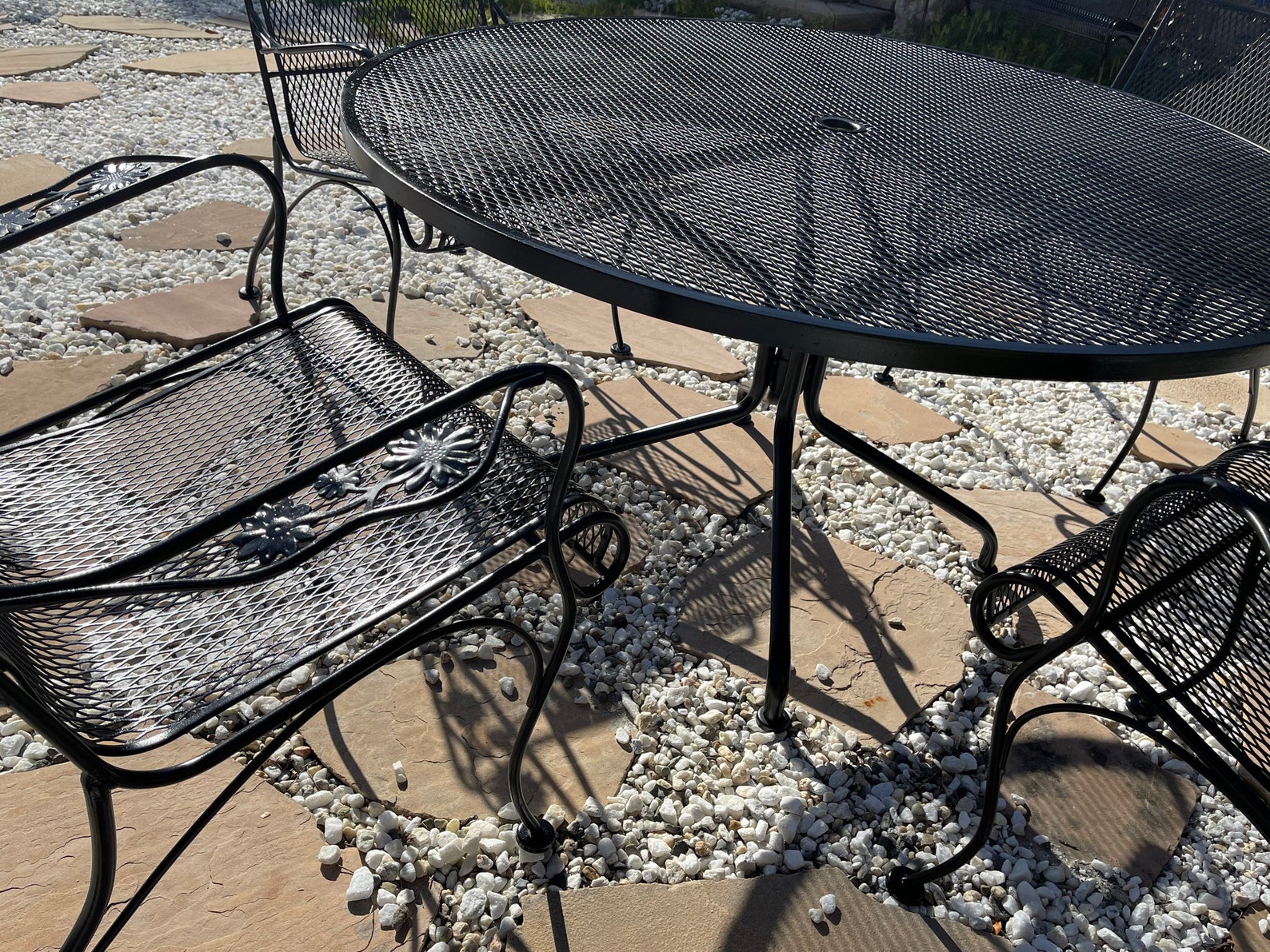 Ensemble patio vintage marque Woodard fer une jolie Etsy