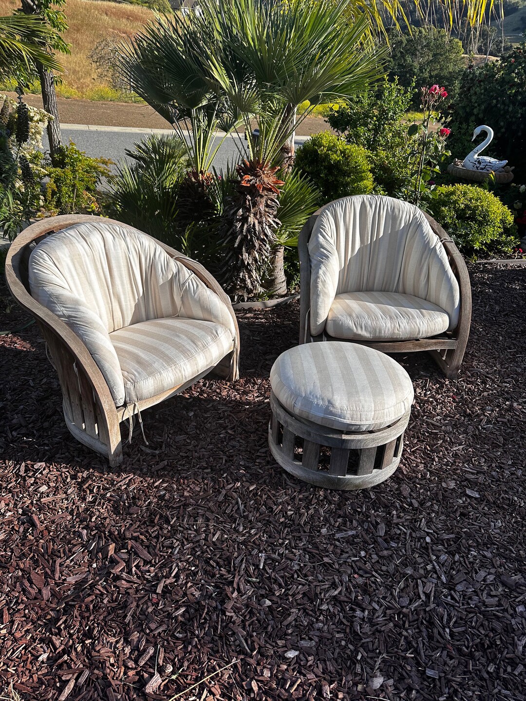 Designer Teak Conversation Set by Kipp Stewart for Design for Etsy