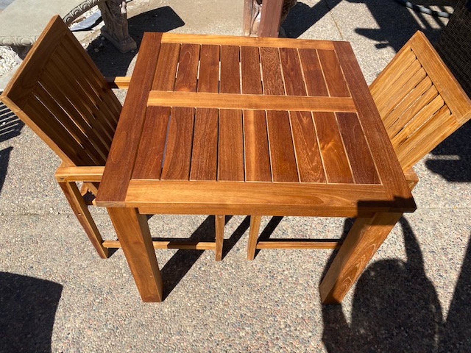 Brand New Teak Wood Patio Table Made in Indonesia Square Etsy