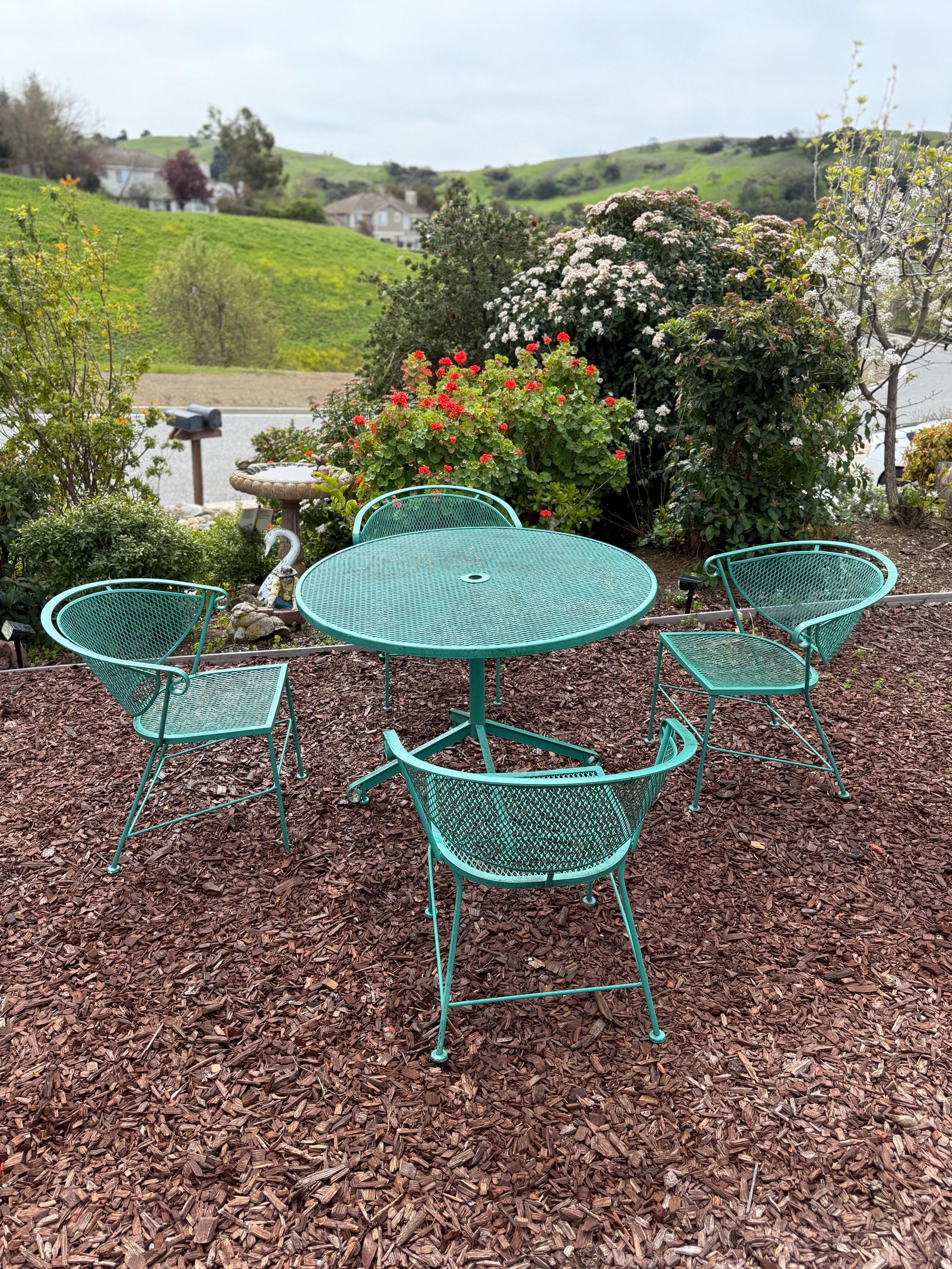 armless metal patio chairs