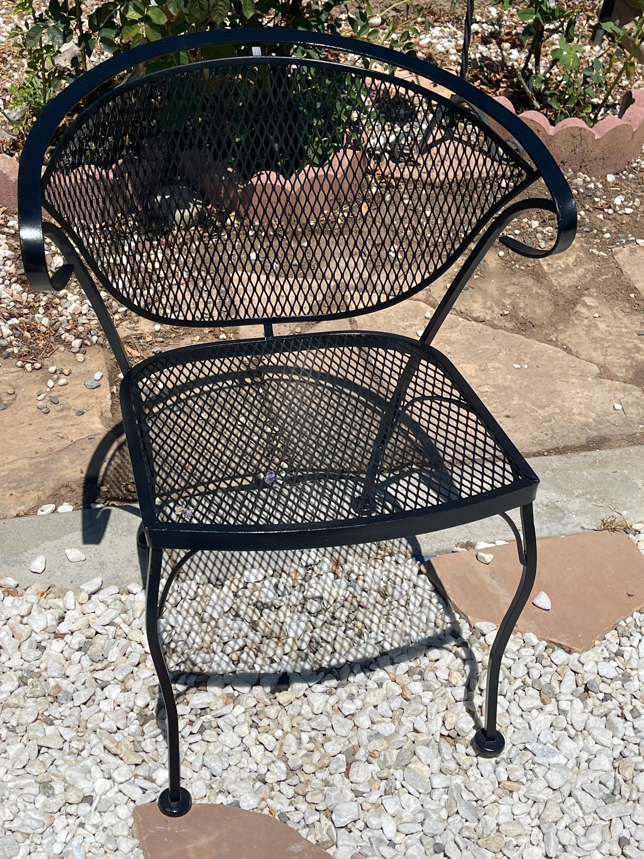 Woodard Vintage Cast Iron Dining Set 5 Pieces Table 4 Etsy