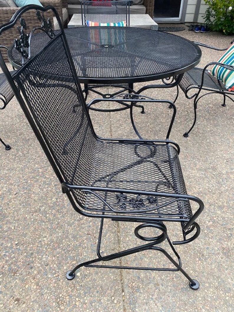 Vintage Patio Set Woodard Brand Wrought Iron 50 Etsy