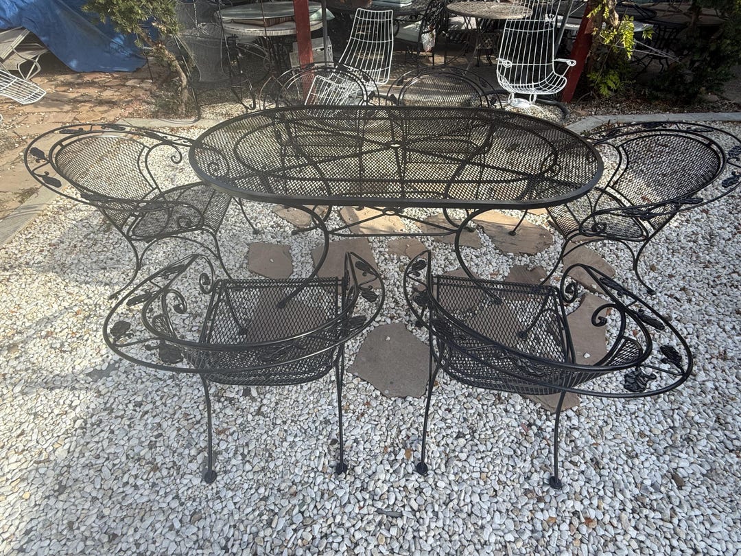 Vintage Russell Woodard Wrought Iron Patio Set, Salterini Collection