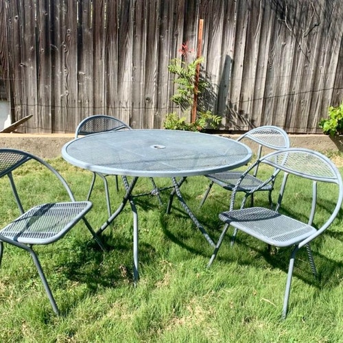 Vintage Foldable Patio Set by Woodard Mid Century Rid Jid Etsy