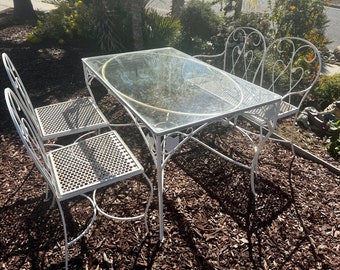 Russell Woodard Patio Set Woodard Wrought Iron Chairs Vintage