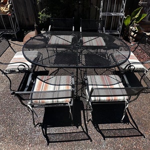 Meadowcraft Wrought Iron Patio Furniture Etsy