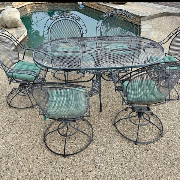 Wrought Iron Patio Furniture - Etsy