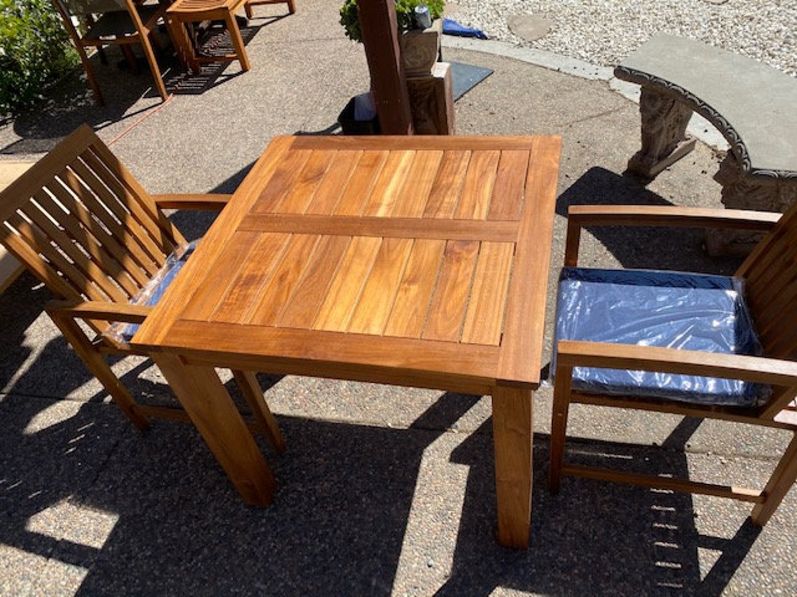 Brand New Teak Wood Patio Table Made in Indonesia Square Etsy