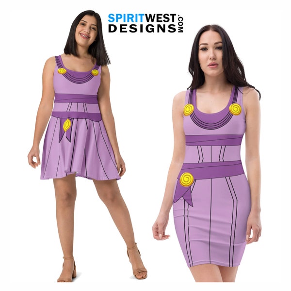 Princess Megara Meg Dress Fitted Bodycon Dress | Running Costume Halloween Costume | Cosplay Costume Plus Size Dance Festival Costume