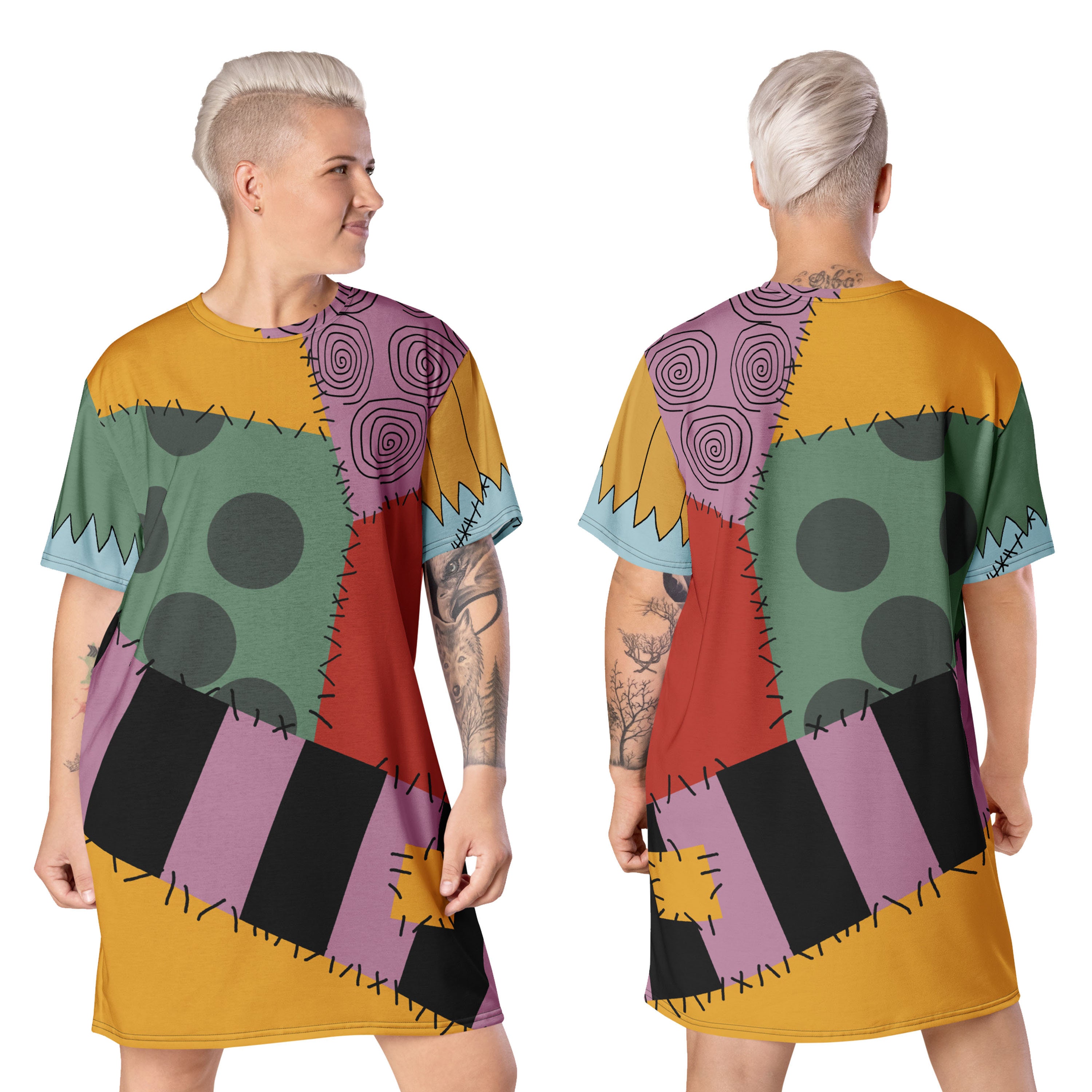 Discover Nightmare Sally Costume Zombie Ragdoll T-Shirt Dress