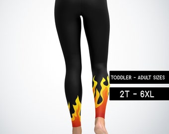 Fire Flame Leggings - Etsy