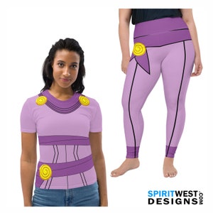 Megara Meg Princess Costume | Activewear Running Costume Plus Size Cosplay Dance Costume Festival Rave Leggings Tank Skirt shirt Sports bra
