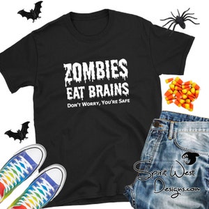 Zombies Eat Brains Shirt, Funny Halloween Walker Killer Countdown Apocalypse Tee, Horror Costume TShirt, Tank Top, Hoodie, V-Neck