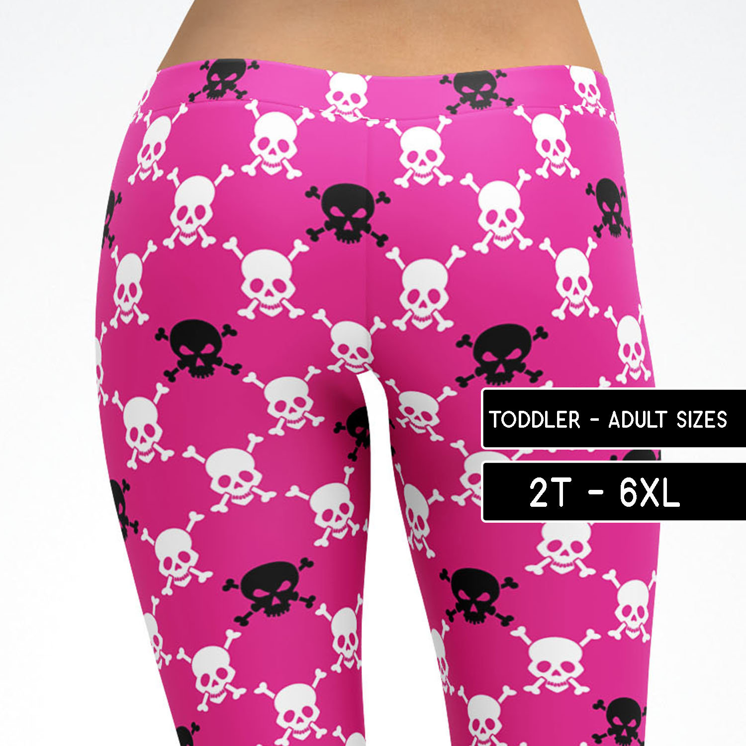 rosy_monster POSY legging pants XSサイズ Pink Skull and Crossbones Leggings Capris Yoga Pants Shorts, Kids