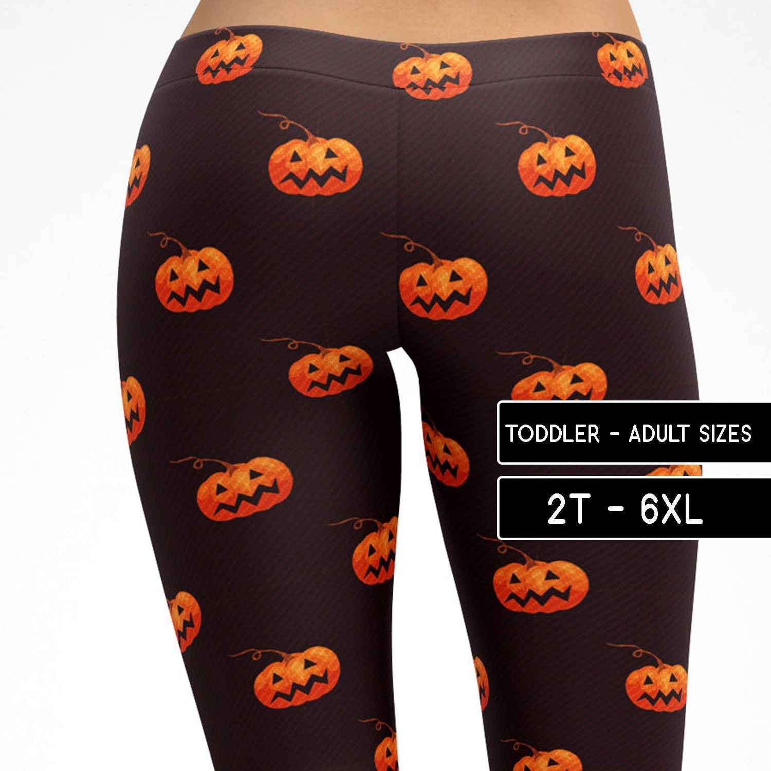 Women's Halloween Pumpkin Leggings - Stretchy Printed Yoga Pants For Parties & Casual Wear