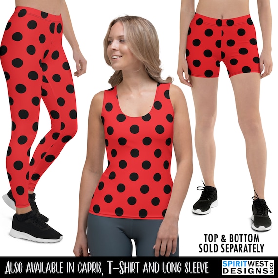 Ladybug Costume Polkadot Red Black Polka Dot Halloween Cosplay Gymnastics  Activewear Dance Sports Bra Crop Tank Top Shorts Capris Plus Size -   Canada