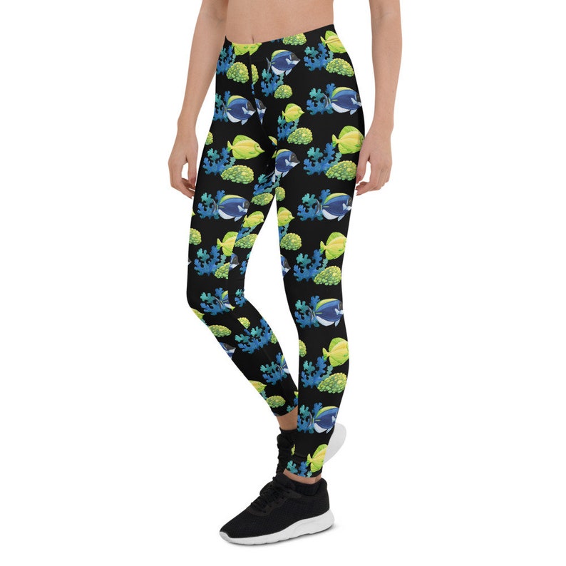 Cosplay Dance Halloween Running Costume 5234 Yoga Pants Capris Toddler Kids Mens Plus Size Ocean Marine Coral Tropical Fish Leggings