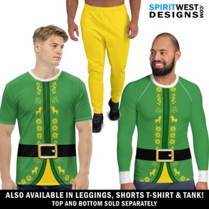Elf Costume Men&#39;s Christmas Buddy Santa&#39;s Helper Cosplay Holiday Activewear MMA Running Workout Jogging Sweat pants Shorts Leggings Meggings