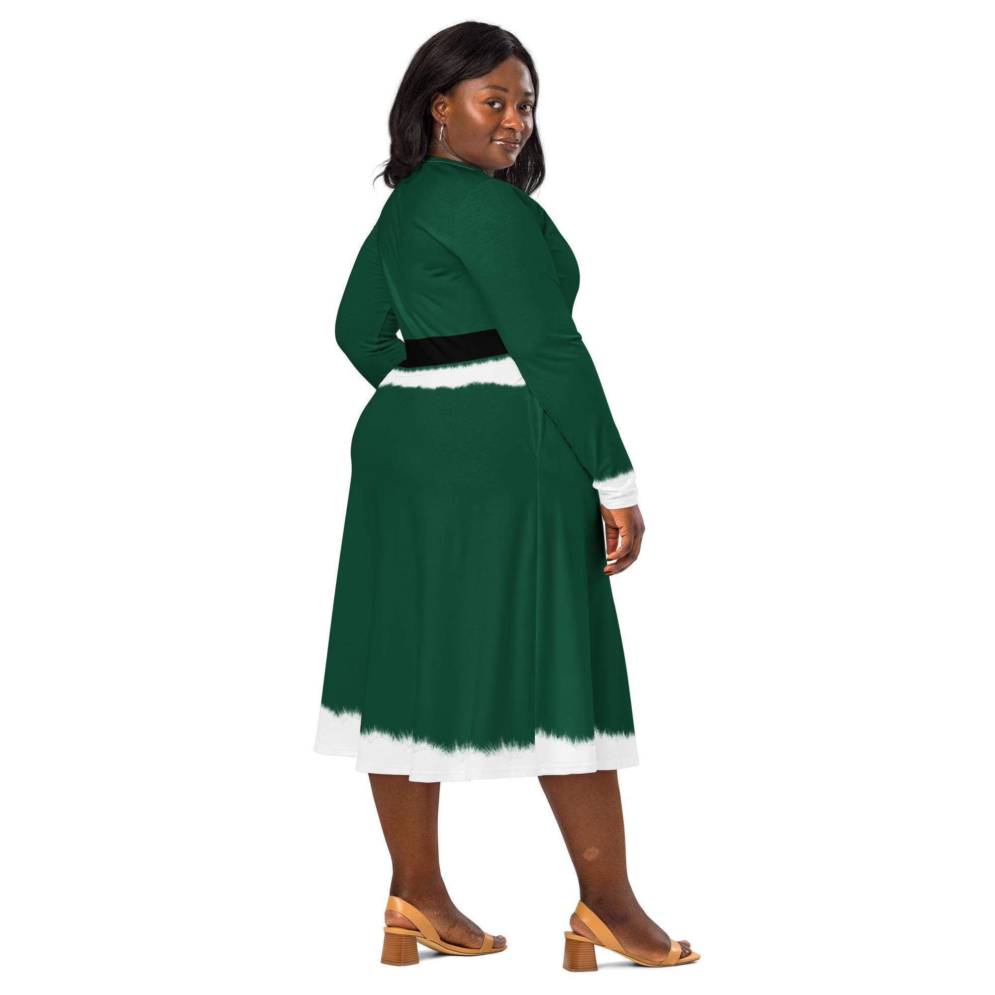 green emerald velvet dress 6 C10-7 Boutique Girl's Gown Green Plaid Christmas Santa Claus Dress – Amy  yu garments wholesale main image 1