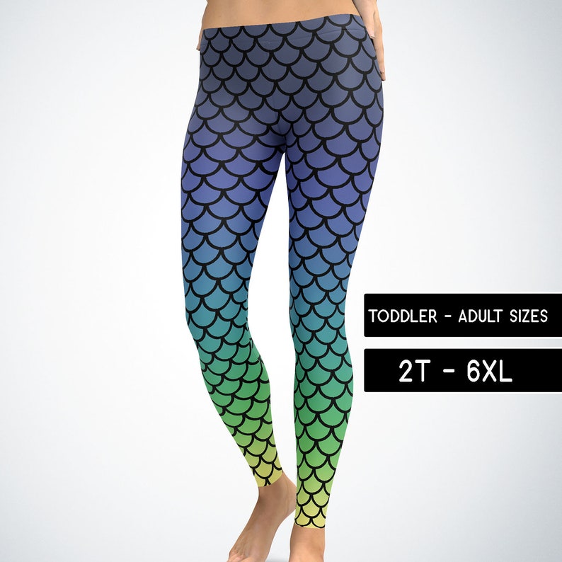 plus size mermaid yoga pants