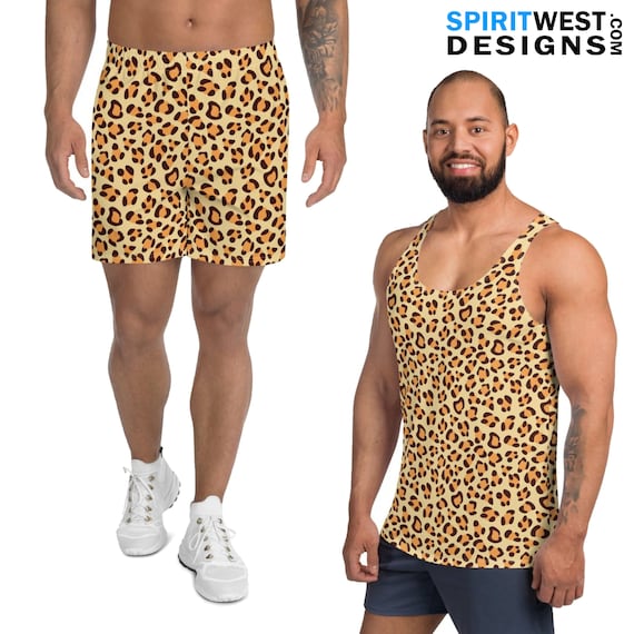 Men's Leopard Costume Animal Print Cat Cosplay Halloween Etsy