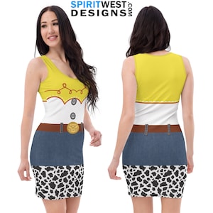 Jessie Costume | Toy Story Costume Skater Dress or Fitted Dress | Woman's Cosplay Halloween Costume | Cowgirl Costume | Woman's Costume