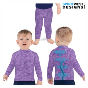 Lizard Costume Purple Reptile Costume Randall Dino Cosplay Costume Dance Running Costume Festival Rave Leggings T-Shirt Swim Shirt UPF 50+